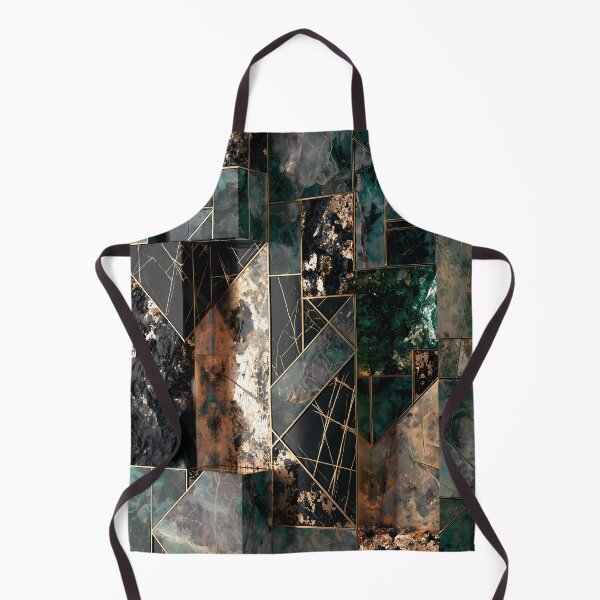 Item preview, Emerald Black Geometric Marble Abstraction designed and sold by CosmicGlyph.