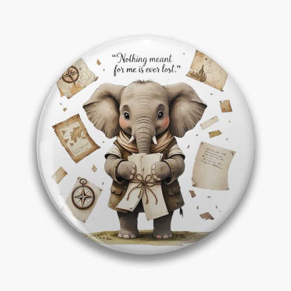 Item preview, Nothing Meant For Me Is Ever Lost Vintage Elephant Dark Academia designed and sold by AQUILAKREO.