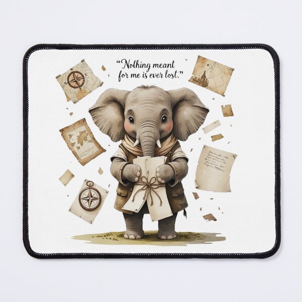 Item preview, Nothing Meant For Me Is Ever Lost Vintage Elephant Dark Academia designed and sold by AQUILAKREO.