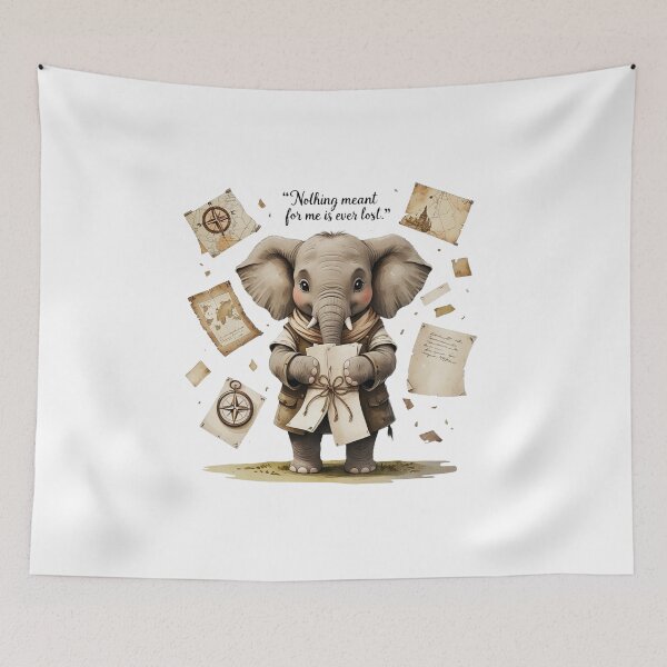Item preview, Nothing Meant For Me Is Ever Lost Vintage Elephant Dark Academia designed and sold by AQUILAKREO.