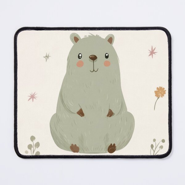 Item preview, Cute Pastel Capybara Garden Pattern designed and sold by MegaNovaArt.