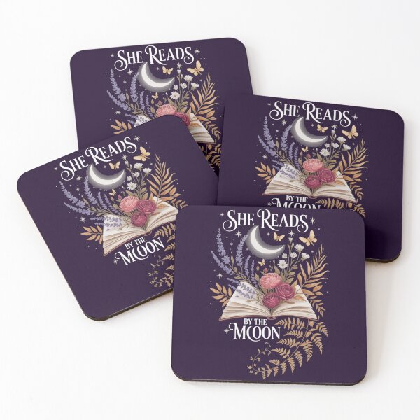 Item preview, She Reads By The Moon Floral Book Lover Graphic designed and sold by Syrupulse.
