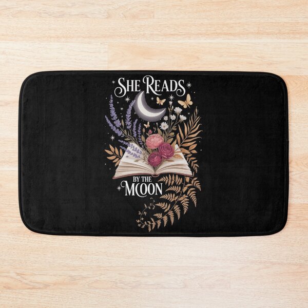 Item preview, She Reads By The Moon Floral Book Lover Graphic designed and sold by Syrupulse.