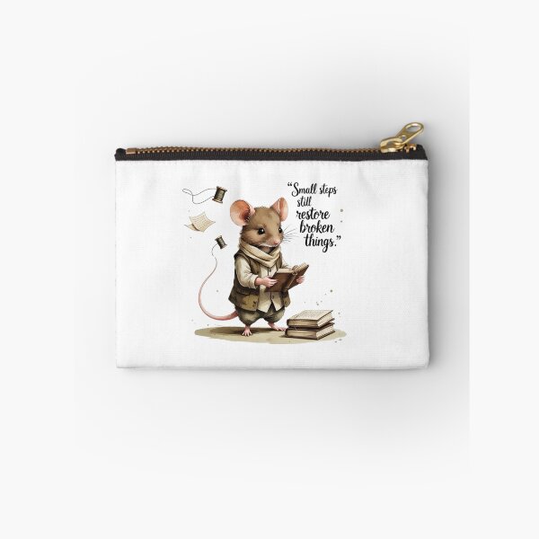 Item preview, Small Steps Restore Broken Things Vintage Mouse Dark Academia designed and sold by AQUILAKREO.