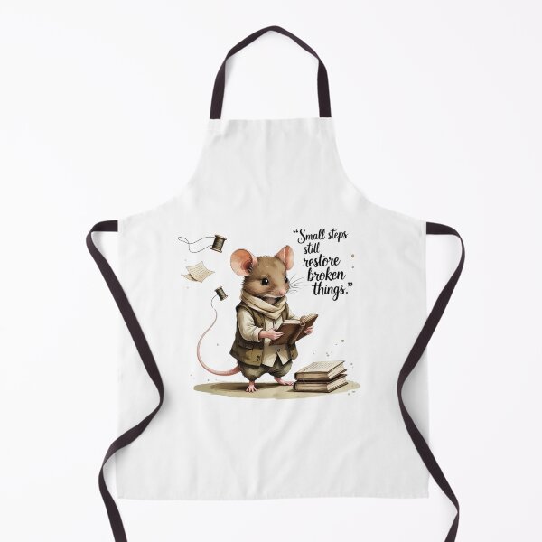 Item preview, Small Steps Restore Broken Things Vintage Mouse Dark Academia designed and sold by AQUILAKREO.