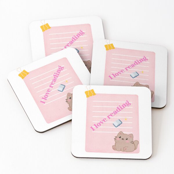 Item preview, "I Love Reading" Cute Cat & Stationery Aesthetic designed and sold by simranart111.