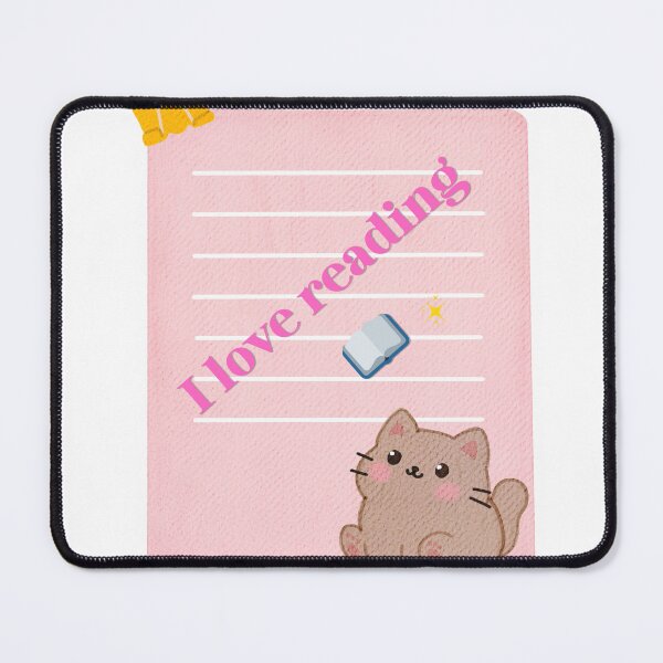Item preview, "I Love Reading" Cute Cat & Stationery Aesthetic designed and sold by simranart111.