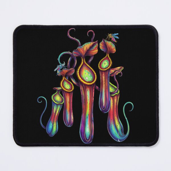 Item preview, Neon Pitcher Plant Carnivorous Botanical Psychedelic Art designed and sold by HoshisWorld2018.