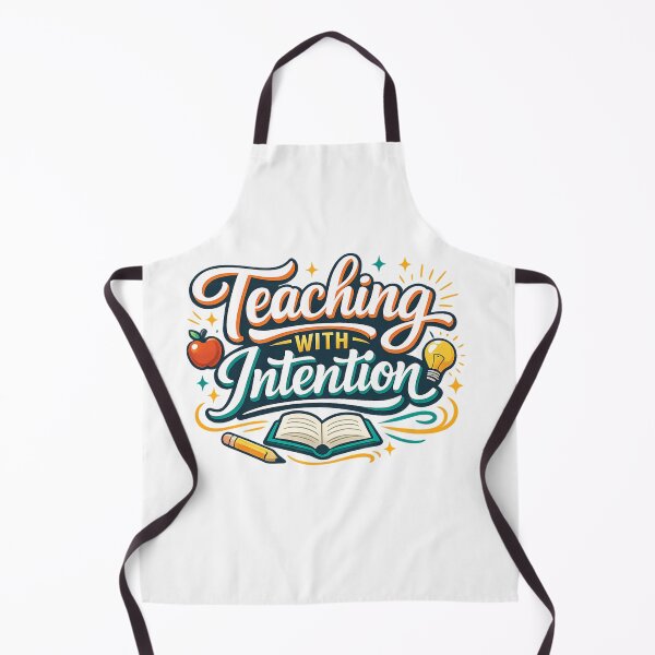 Aperçu de l'œuvre Conception typographique rétro et colorée pour enseignants, conçue pour enseigner avec intention créée et vendue par NeelusShop.