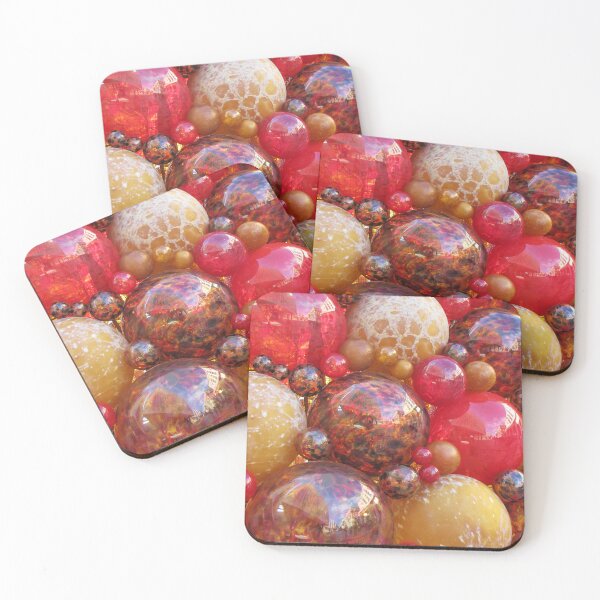Item preview, Close-Up Of Red And Gold Christmas Ornaments And Festive Reflective Baubles designed and sold by Nmallia.