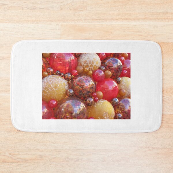 Item preview, Close-Up Of Red And Gold Christmas Ornaments And Festive Reflective Baubles designed and sold by Nmallia.