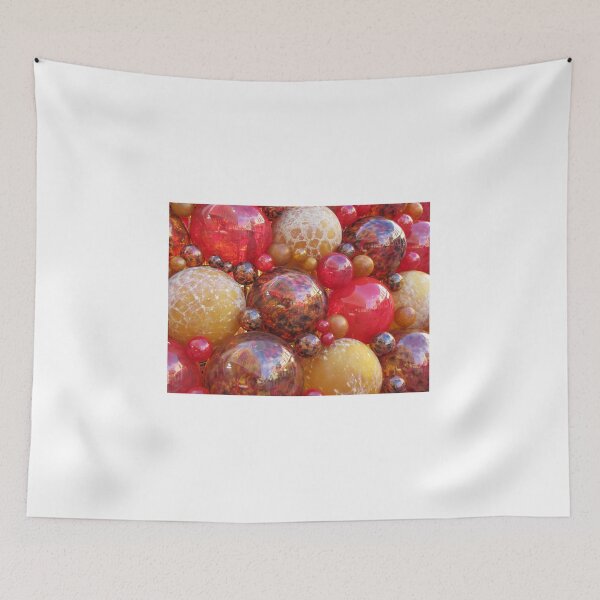 Item preview, Close-Up Of Red And Gold Christmas Ornaments And Festive Reflective Baubles designed and sold by Nmallia.