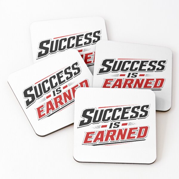 Item preview, Success Is Earned Hard Work Quote Meritocracy Typography Design designed and sold by Bamimu Merch.