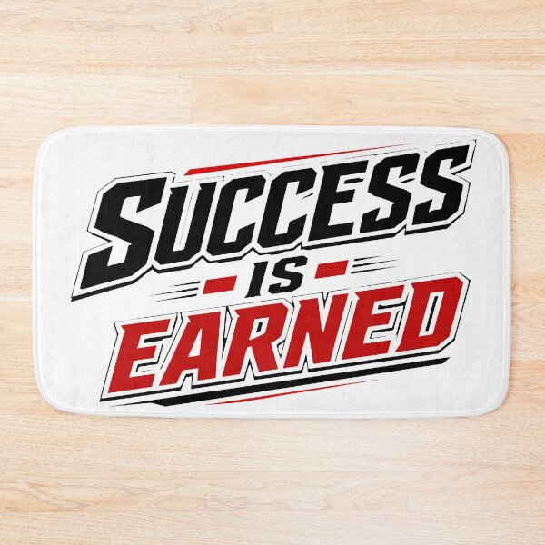 Item preview, Success Is Earned Hard Work Quote Meritocracy Typography Design designed and sold by Bamimu Merch.