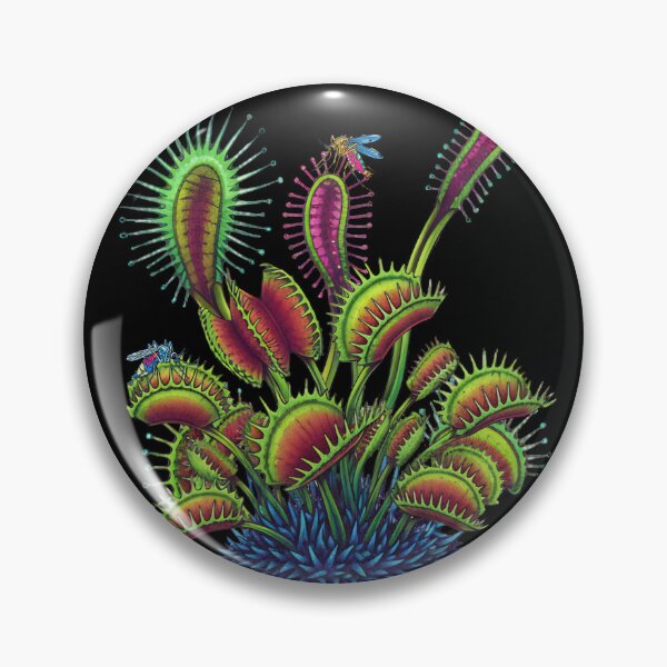 Item preview, Neon Venus Flytrap Carnivorous Botanical Psychedelic Art designed and sold by HoshisWorld2018.