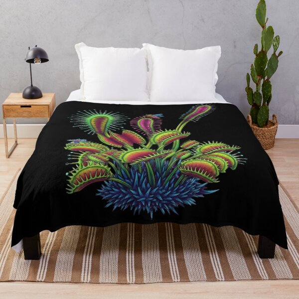 Item preview, Neon Venus Flytrap Carnivorous Botanical Psychedelic Art designed and sold by HoshisWorld2018.