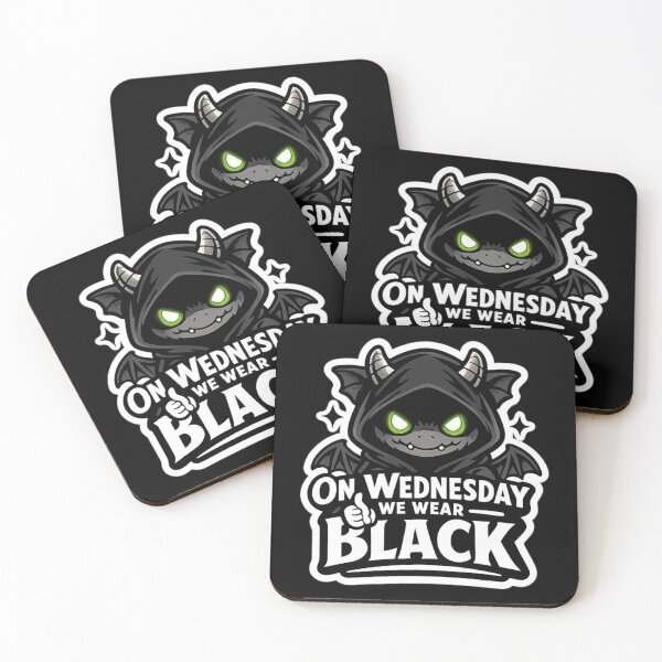 Item preview, On Wednesday We Wear Black - Cute Goth Dragon Art designed and sold by EchoPrint Co..