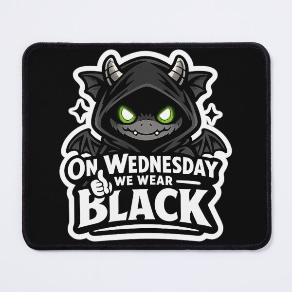 Item preview, On Wednesday We Wear Black - Cute Goth Dragon Art designed and sold by EchoPrint Co..