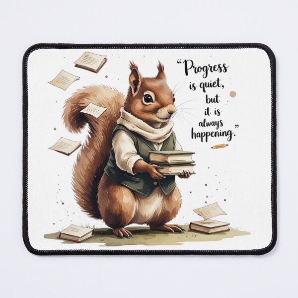 Item preview, Progress Is Quiet Vintage Squirrel Dark Academia Bookish designed and sold by AQUILAKREO.