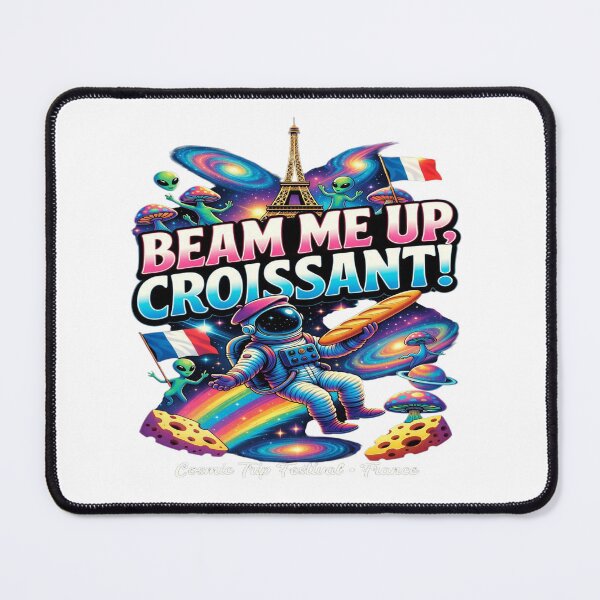 Item preview, Beam Me Up Croissant Funny France Space T-Shirt designed and sold by Sushikidsntod.