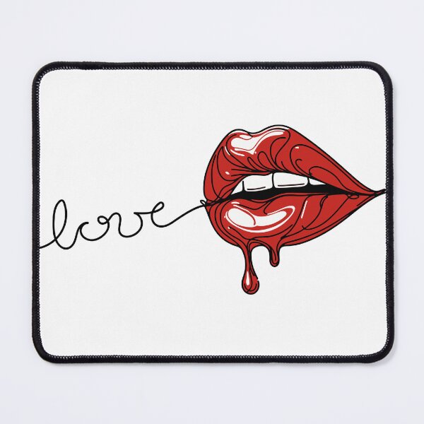 Item preview, Crimson Drip - Red Lips Line Art designed and sold by artificia-off.