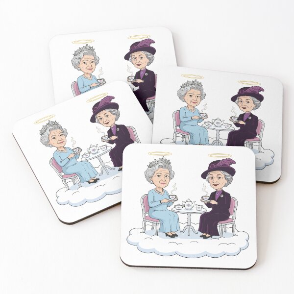Item preview, Queen Elizabeth II and Smith spilling tea in Heaven designed and sold by tigrootiger.