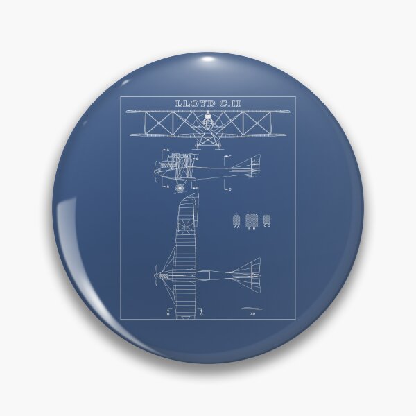 Item preview, Lloyd C.II WW1 Biplane Blueprint Aircraft Diagram designed and sold by MilitaryMart.