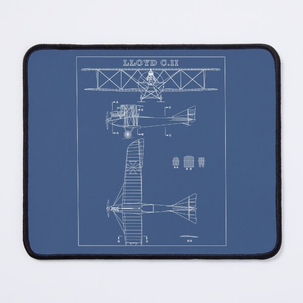 Item preview, Lloyd C.II WW1 Biplane Blueprint Aircraft Diagram designed and sold by MilitaryMart.