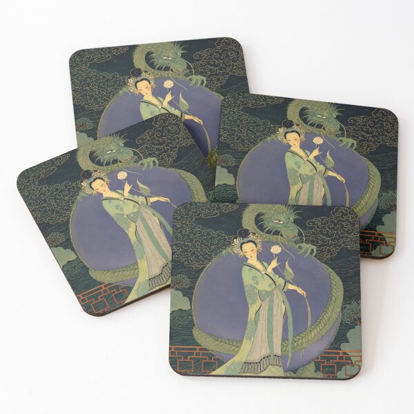 Item preview, Art Nouveau Dragon Fantasy Illustration for Mythology Art Lovers designed and sold by RickE.