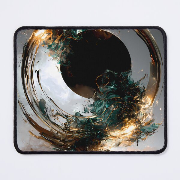 Item preview, Black and gold circle abstraction designed and sold by CosmicGlyph.