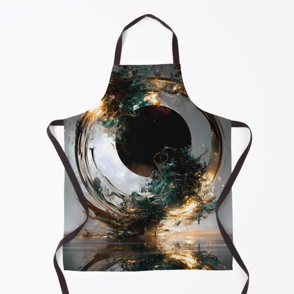 Item preview, Black and gold circle abstraction designed and sold by CosmicGlyph.