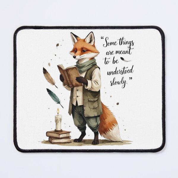Item preview, Understood Slowly Vintage Fox Dark Academia Bookish Gift designed and sold by AQUILAKREO.