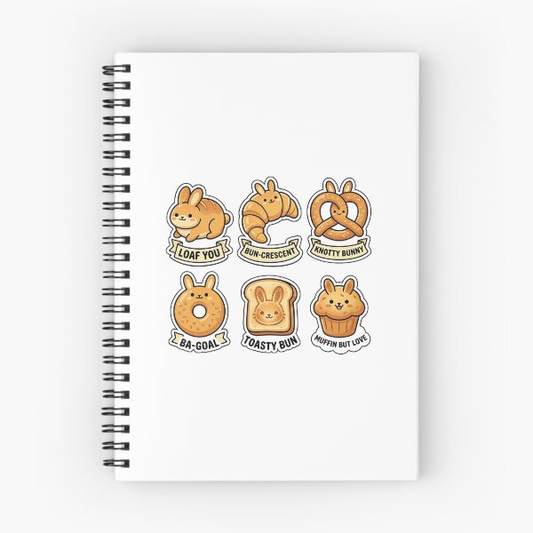 Item preview, Kawaii Bunny-Bakery Sticker Pack - Cute Rabbit & Bread Puns designed and sold by SimpleP.