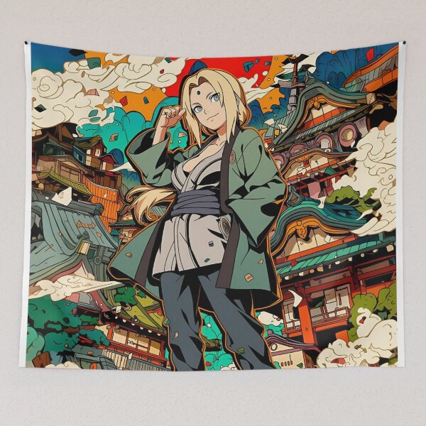 Item preview, Tsunade Legendary Sannin Anime Art Print | Tsunade Aesthetic Naruto Poster | Hidden Leaf Village Manga Style Art designed and sold by Dyan4.