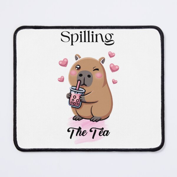 Item preview, Spilling The Tea Capybara Funny Logo designed and sold by logowannawear.