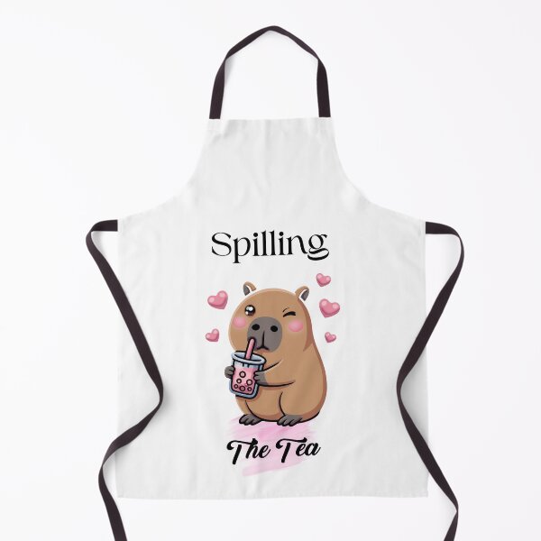 Item preview, Spilling The Tea Capybara Funny Logo designed and sold by logowannawear.