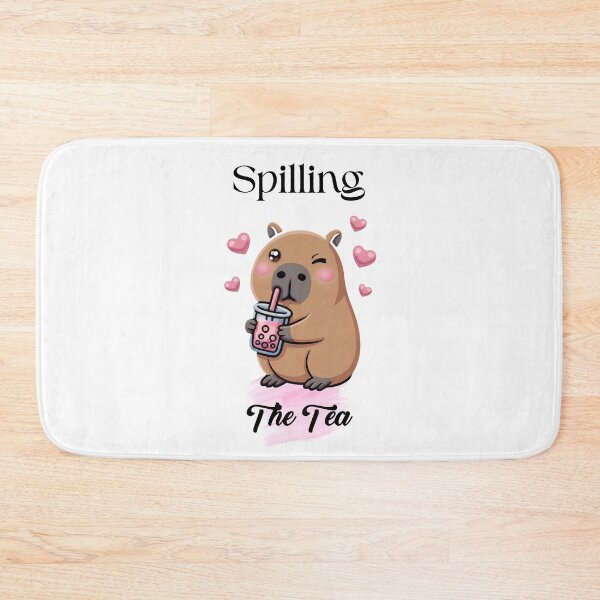 Item preview, Spilling The Tea Capybara Funny Logo designed and sold by logowannawear.