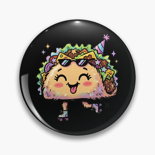 Item preview, Roller Skating Iridescent Party Taco designed and sold by Emegan Print Art.
