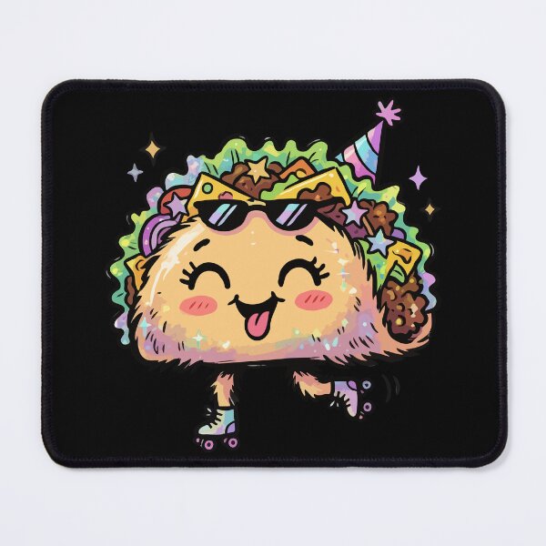 Item preview, Roller Skating Iridescent Party Taco designed and sold by Emegan Print Art.