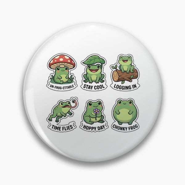 Item preview, Kawaii Frog-Forest Sticker Pack - Cute Frog & Mushroom Puns designed and sold by SimpleP.