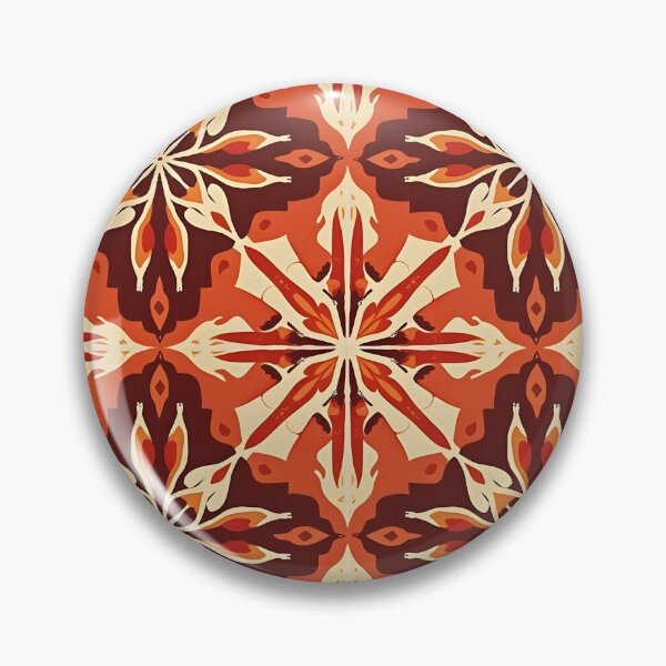 Item preview, Boho Ornament – Warm Retro Pattern in Red designed and sold by pASob-dESIGN.