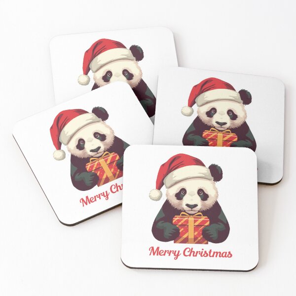 Item preview, Christmas Panda Shirt Merry Christmas Cute Panda Santa Hat Holiday Gift Panda Lover Tee designed and sold by Sky-bully.