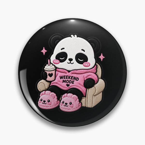 Item preview, Weekend Panda Embroidery Patch Cute Kawaii designed and sold by ColorSplash123.