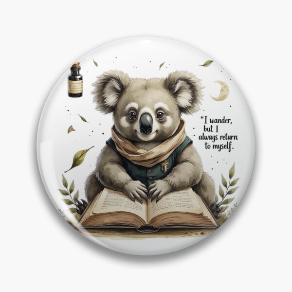 Item preview, I Wander But Always Return Vintage Koala Dark Academia Bookish designed and sold by AQUILAKREO.