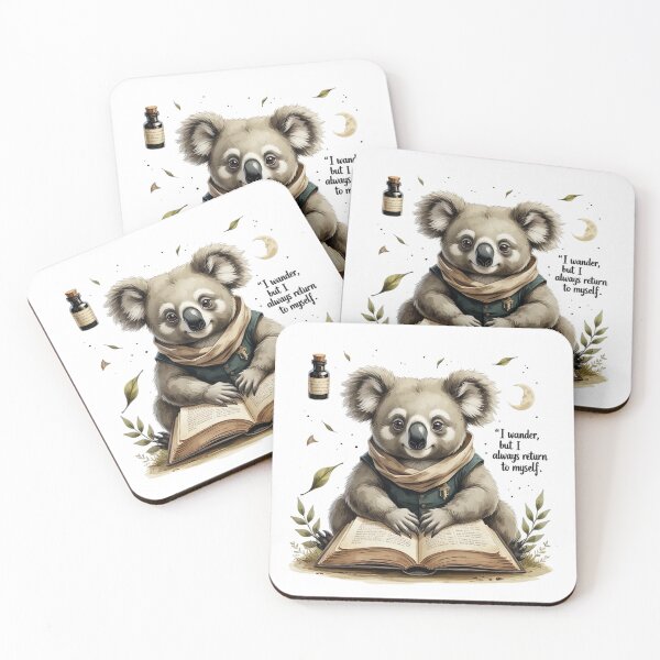 Item preview, I Wander But Always Return Vintage Koala Dark Academia Bookish designed and sold by AQUILAKREO.