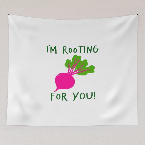 Item preview, I’m Rooting For You Cute Beet Pun | Positive Encouragement Veggie Illustration for Uplifting Vibes designed and sold by Bright Nest Studio.