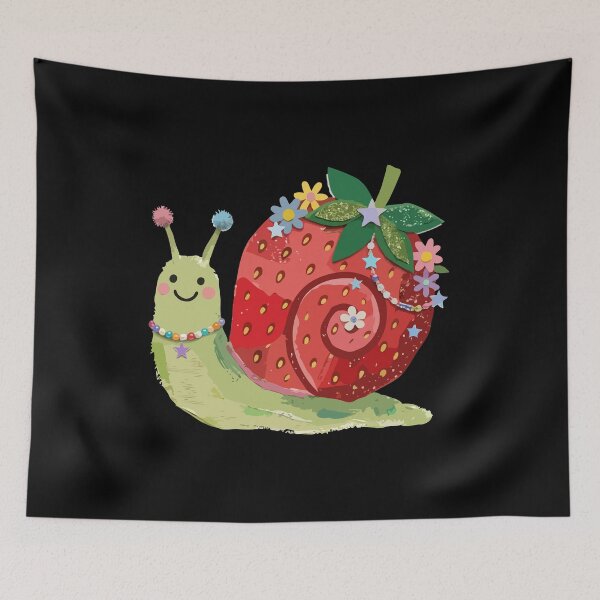 Item preview, Whimsical Berry-Shelled Gastropod designed and sold by Emegan Print Art.