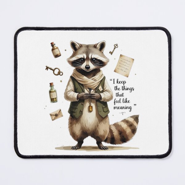 Item preview, I Keep Things That Feel Like Meaning Vintage Raccoon Dark Academia designed and sold by AQUILAKREO.