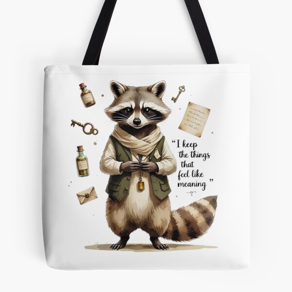 Item preview, I Keep Things That Feel Like Meaning Vintage Raccoon Dark Academia designed and sold by AQUILAKREO.