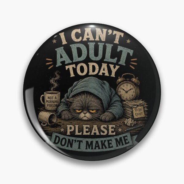 Item preview, I Can’t Adult Today Please Don’t Make Me – Funny Grumpy Cat Vintage T-Shirt designed and sold by @SHINTOSARTSTORE.